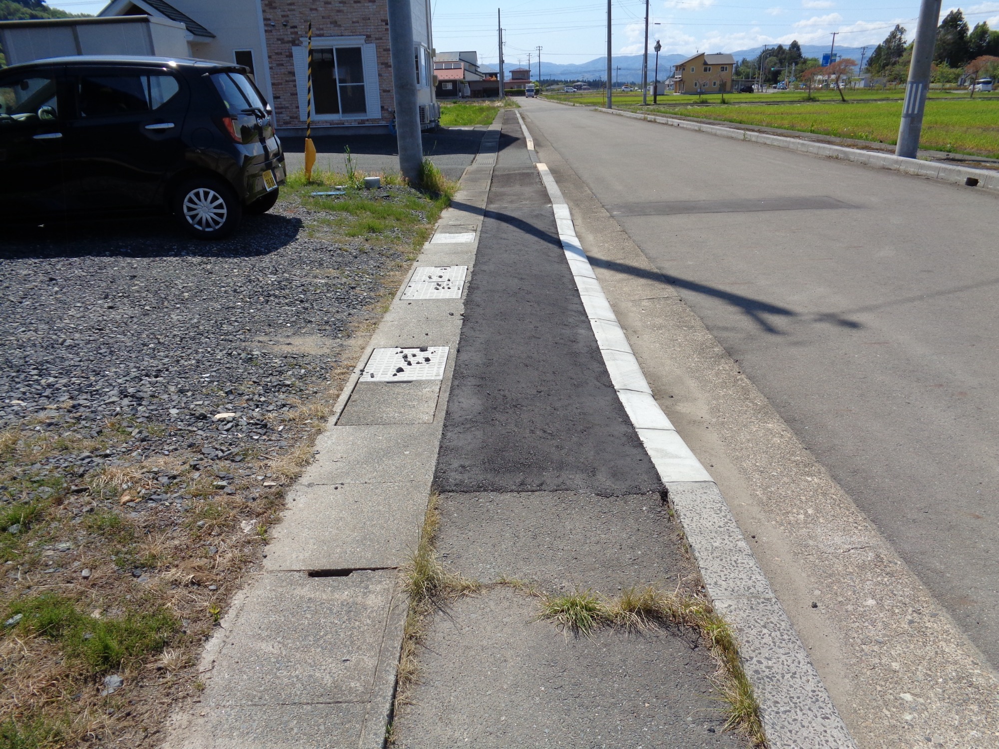 花巻市　歩道切下げ工事