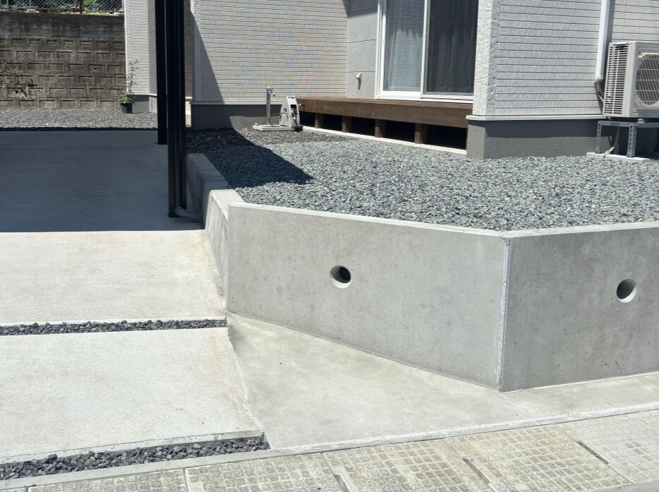 花巻市　擁壁工事　施工事例