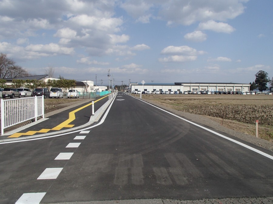 公共工事　花巻市　歩道整備工事施工事例　完成